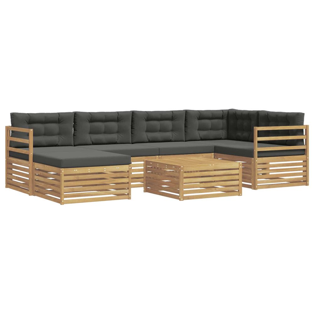 Ensemble de canapés d'extérieur 7 pc blanc et anthracite