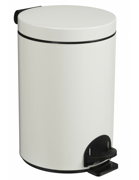 Poubelle à pedale sanelia - seau antibacterien - 14l - blanc