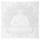 Sticker "bouddha" - gris - 40x40 cm