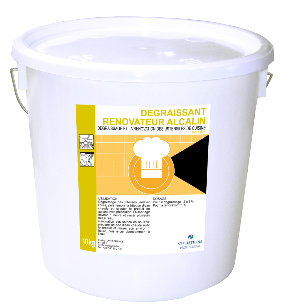 Poudre rénovateur dégraissant seau de 10kg - christeyns
