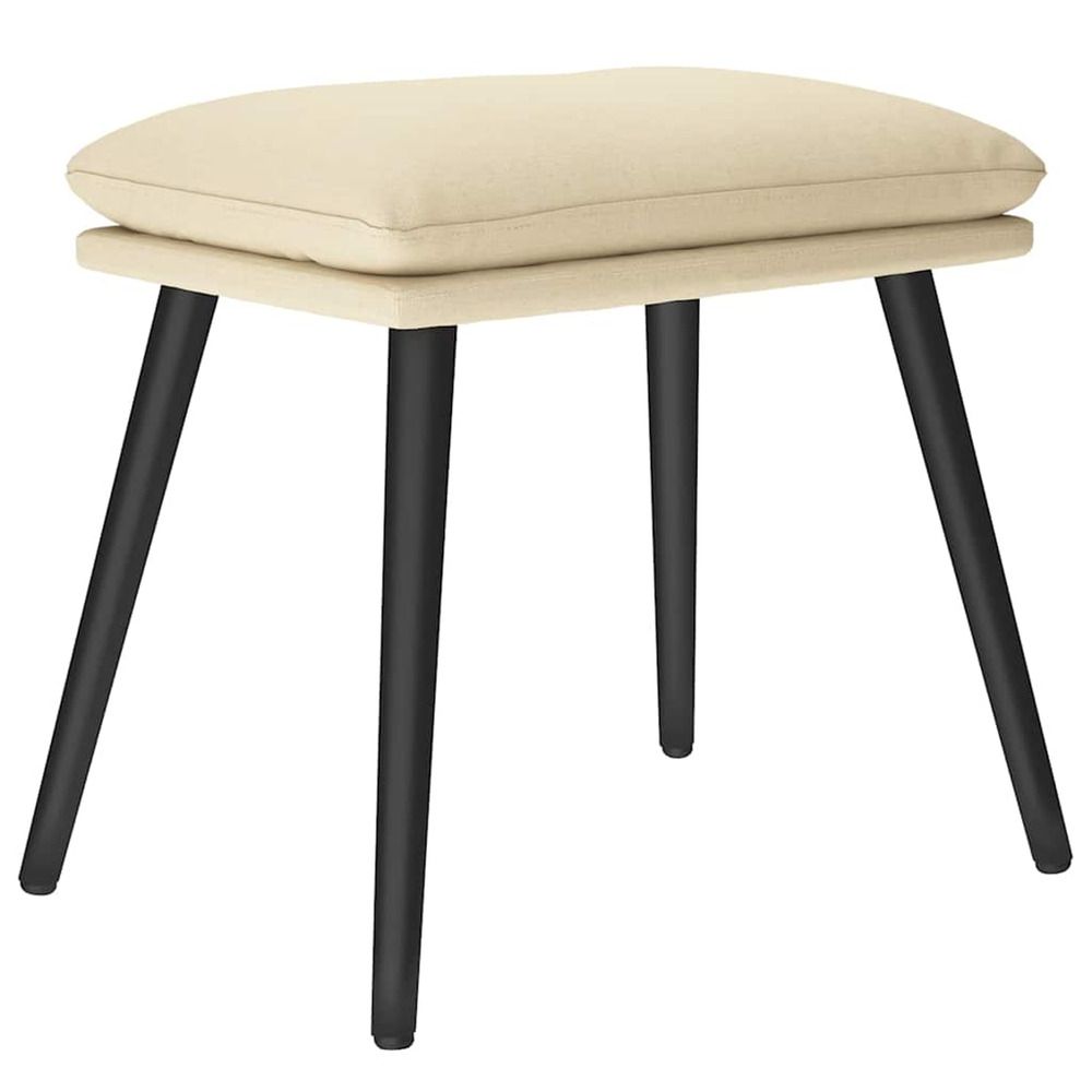 Repose-pied crème 45x29,5x35 cm tissu