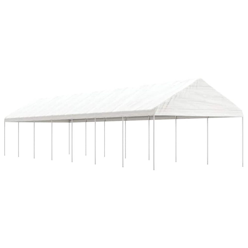 Belvédère avec toit blanc 15,61x4,08x3,22 m polyéthylène