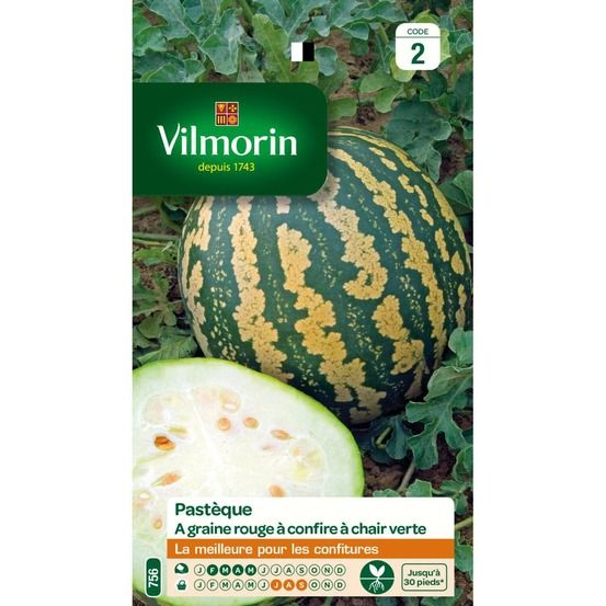 Sachet graines pastèque à graine rouge à confire