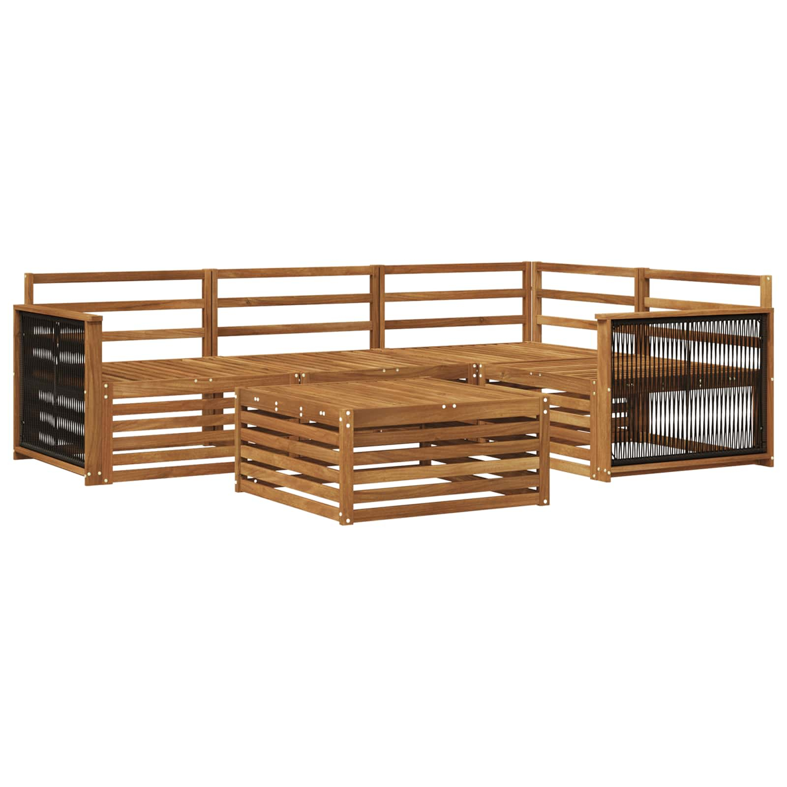Ensemble de canapés d'extérieur 5 pcs naturel