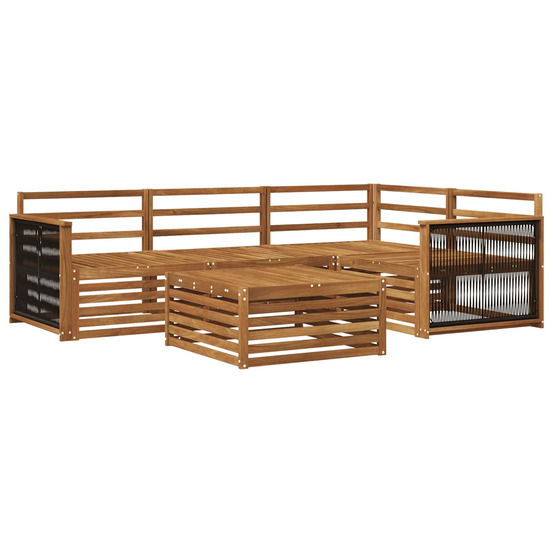 Ensemble de canapés d'extérieur 5 pcs naturel