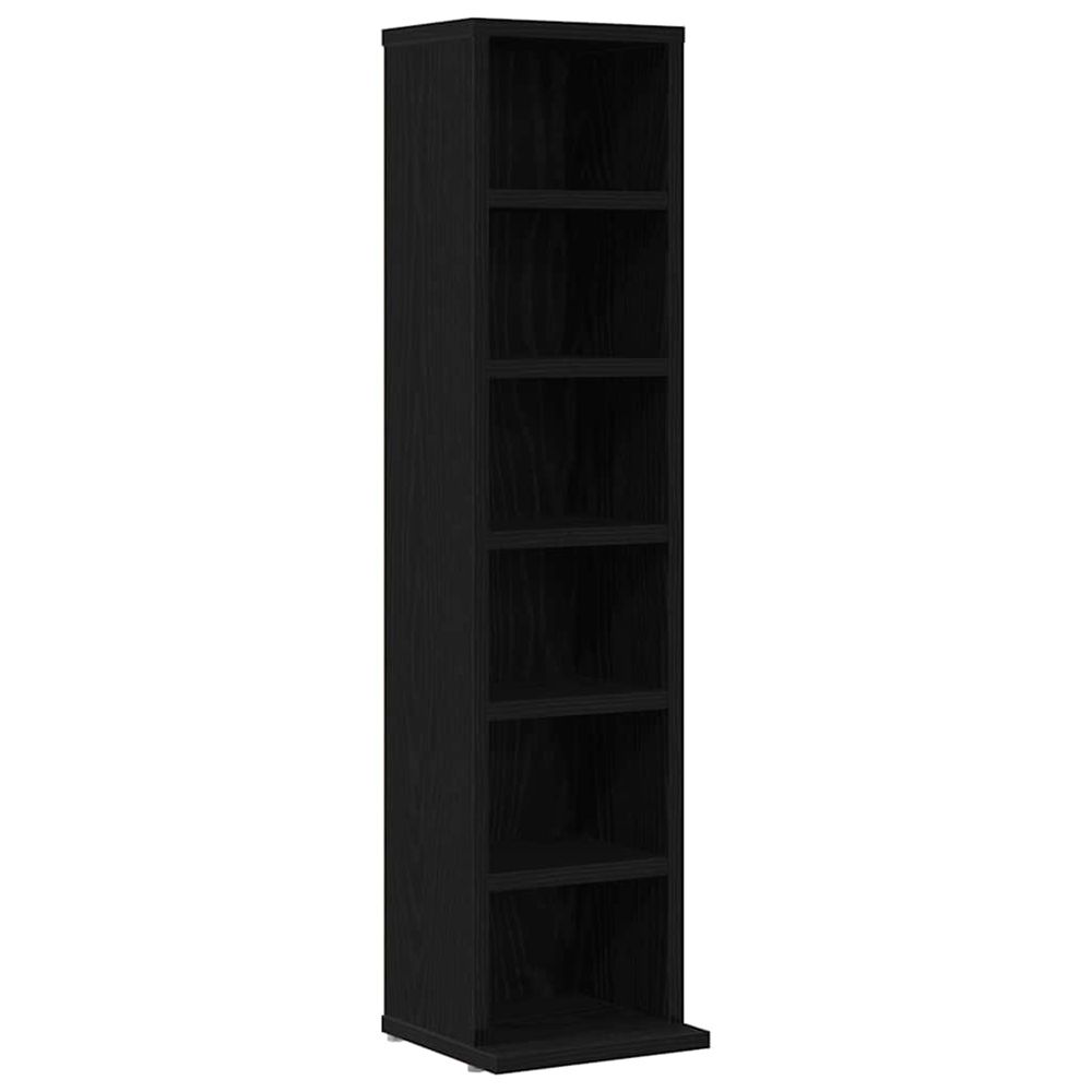 Armoire à cd chêne noir 21x20x88 cm bois d'ingénierie