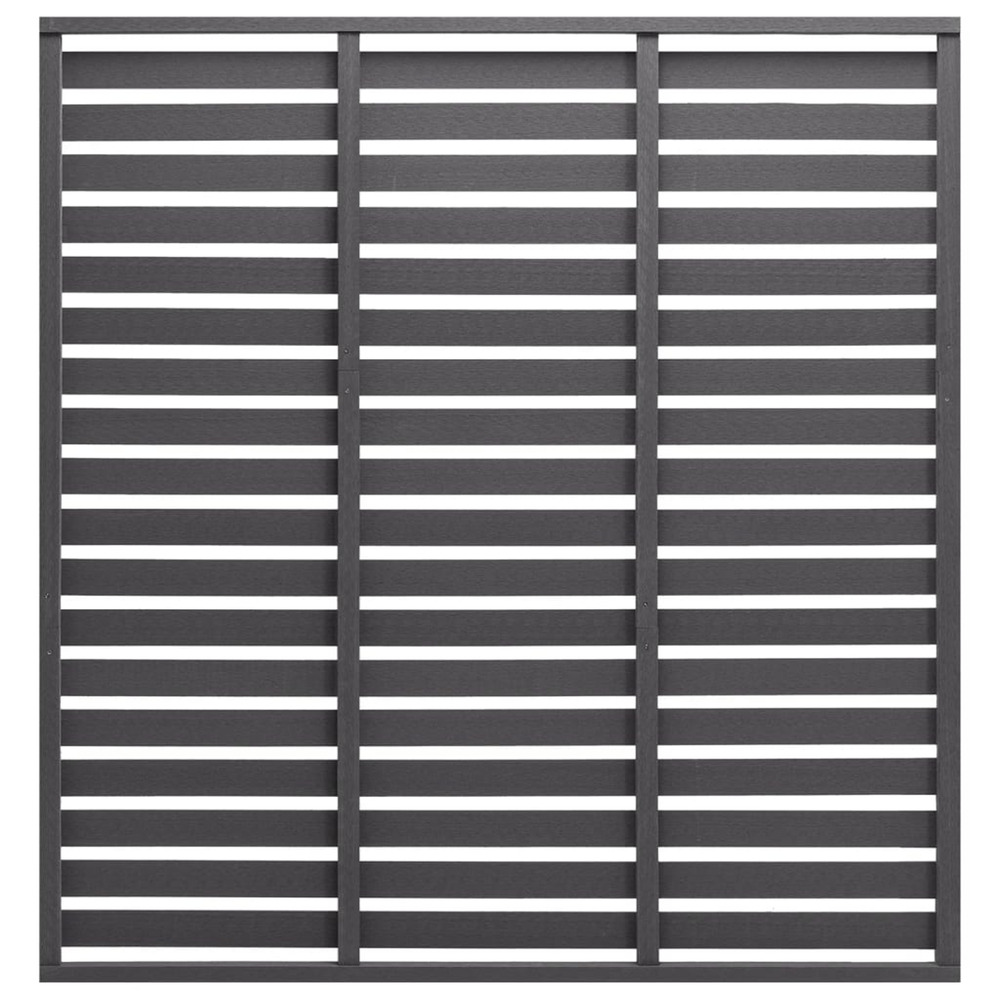 Panneau de clôture wpc 180x180 cm gris