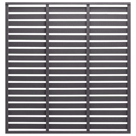 Panneau de clôture wpc 180x180 cm gris