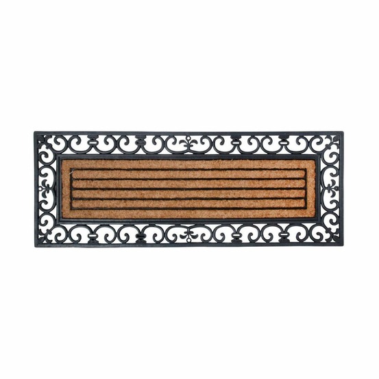 Paillasson en caoutchouc et coco 120 x 45 cm