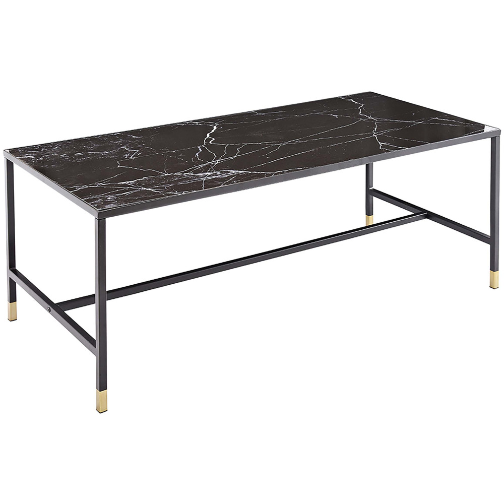 Table basse en acier et verre dipp