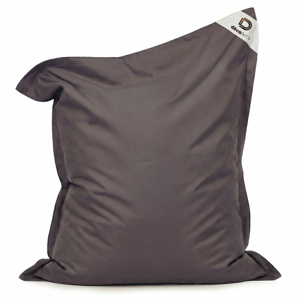 Housse pour pouf géant xxl 180x140cm intérieur et extérieur - gris carbone