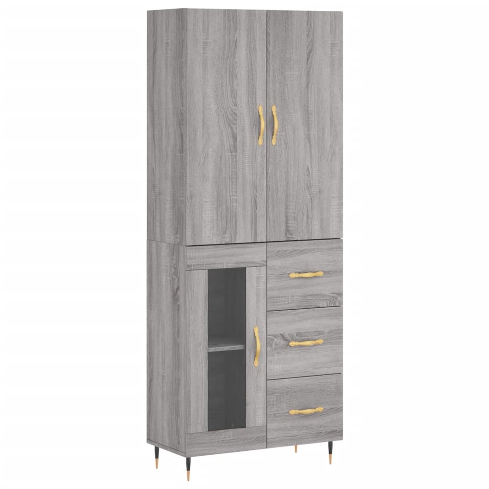 Buffet bahut commode armoire meuble de rangement organisateur cuisine salle de séjour salon haut sonoma 69,5 x 34 x 180 cm bo