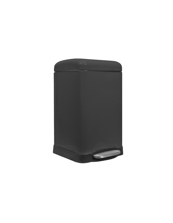 Poubelle urbaine - 20 l - carré - noir mat