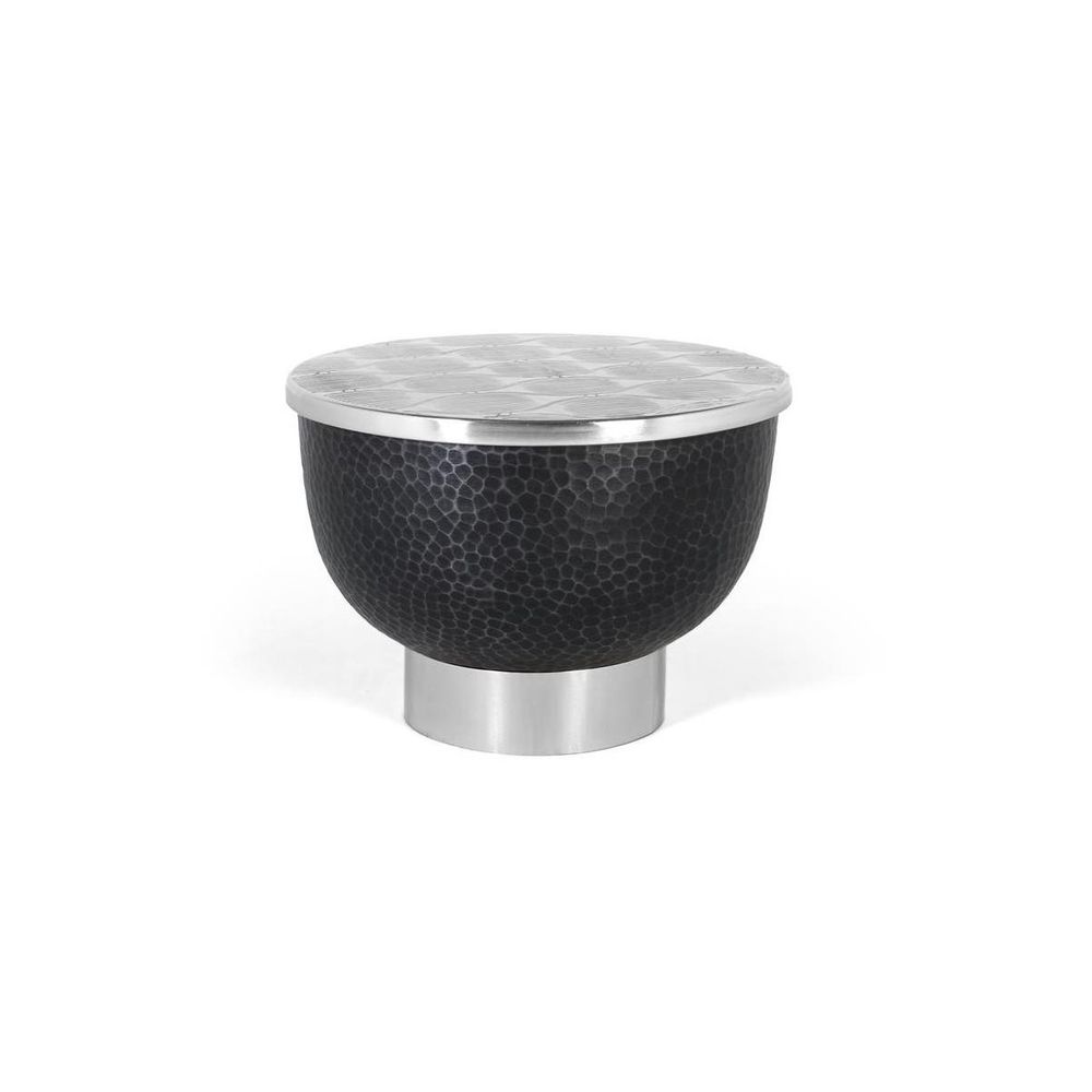 Table basse aluminium gris - clothilde décoration d'autrefois