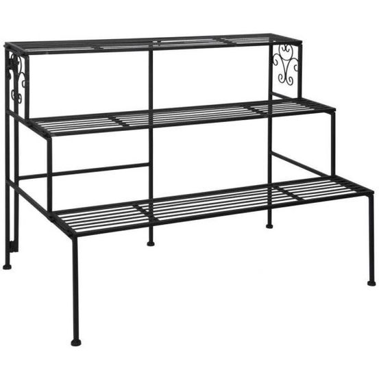 Etagère à plantes pliante en fer 3 niveaux