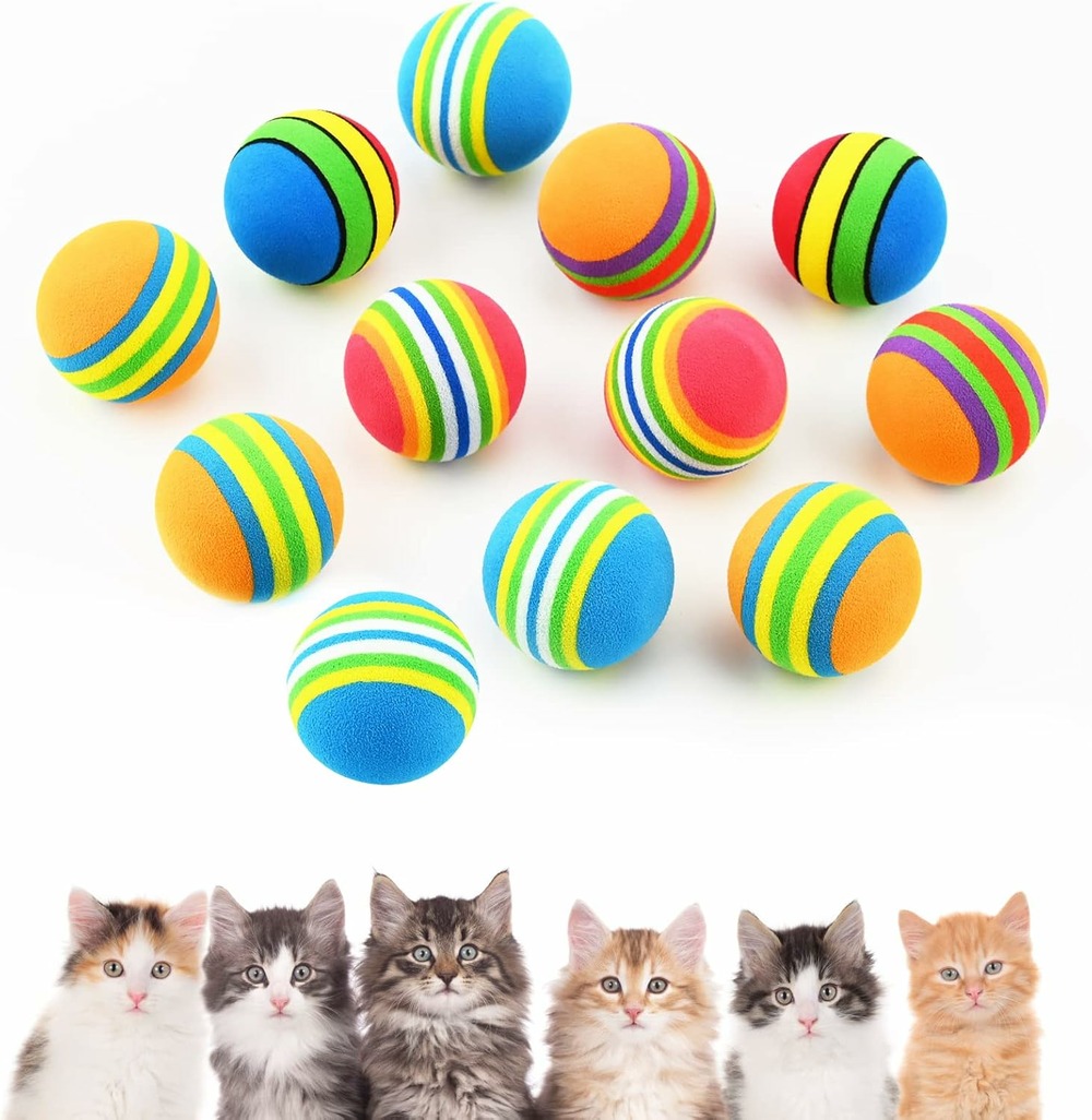 12 balles jouets pour chat