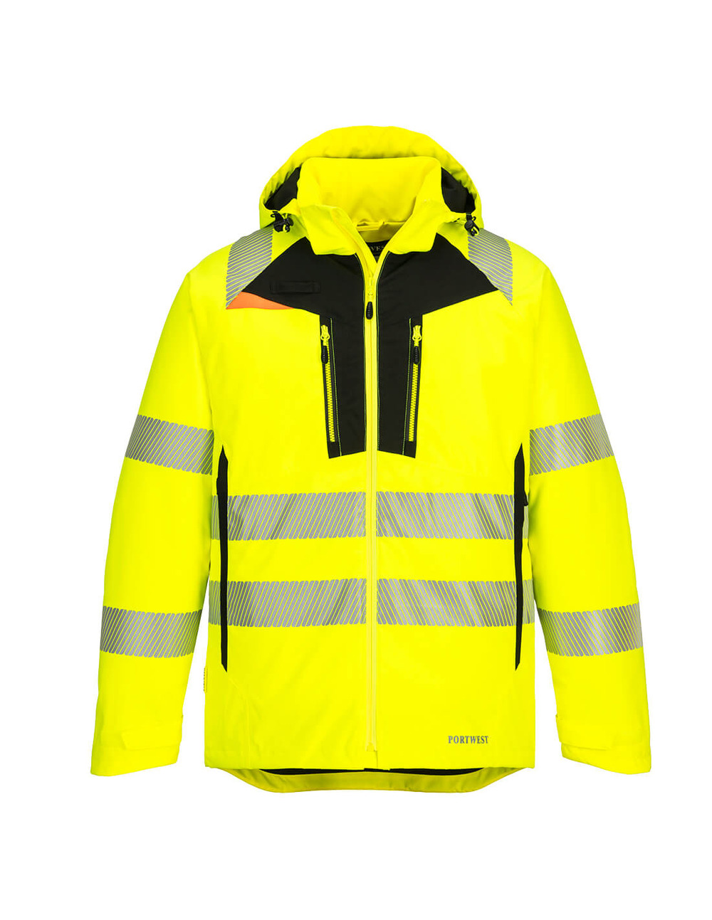 Parka hv dx4 - taille 5xl - jaune/noir - portwest