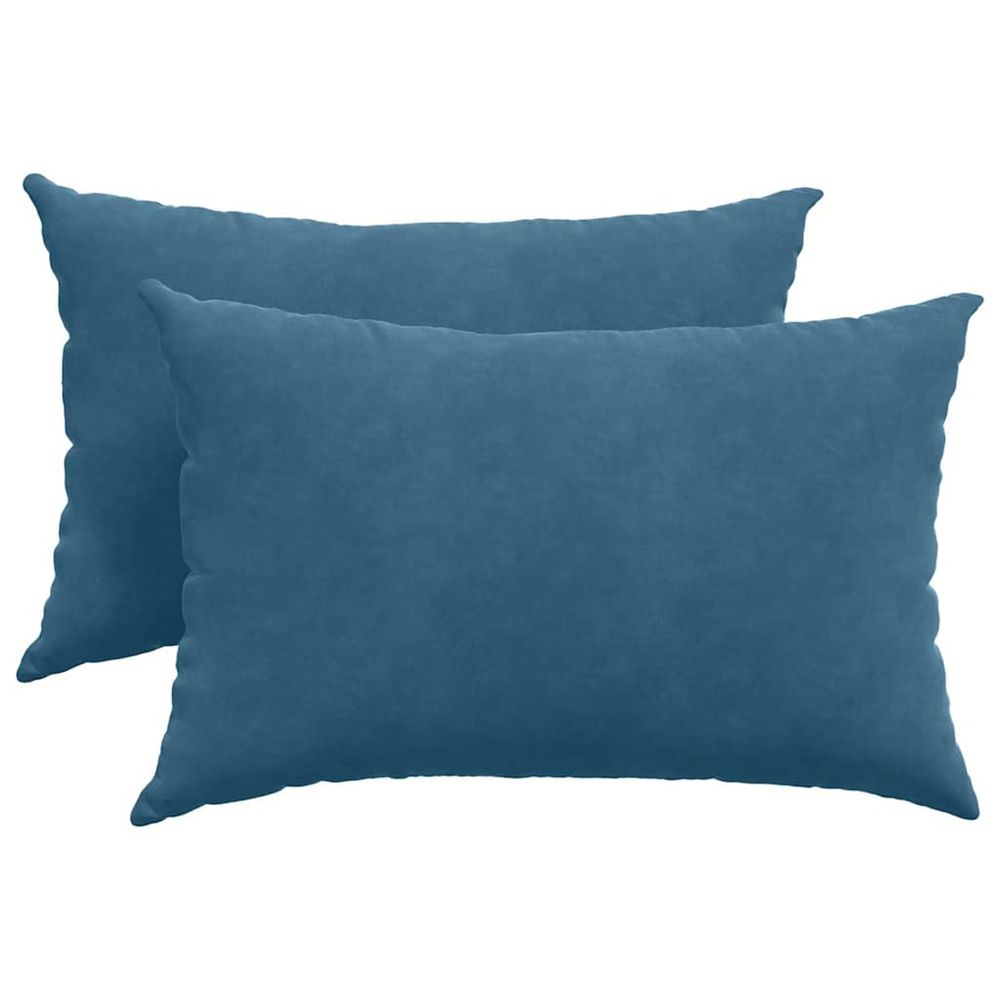 Coussins de canapé 2 pcs bleu 60 x 40 cm