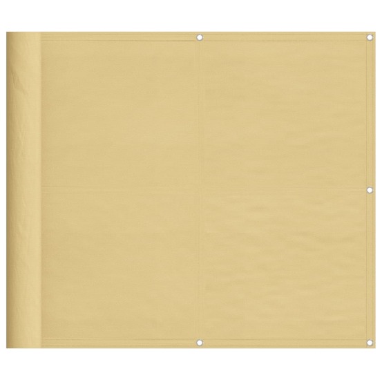 Écran de balcon sable 90x500 cm 100% polyester oxford