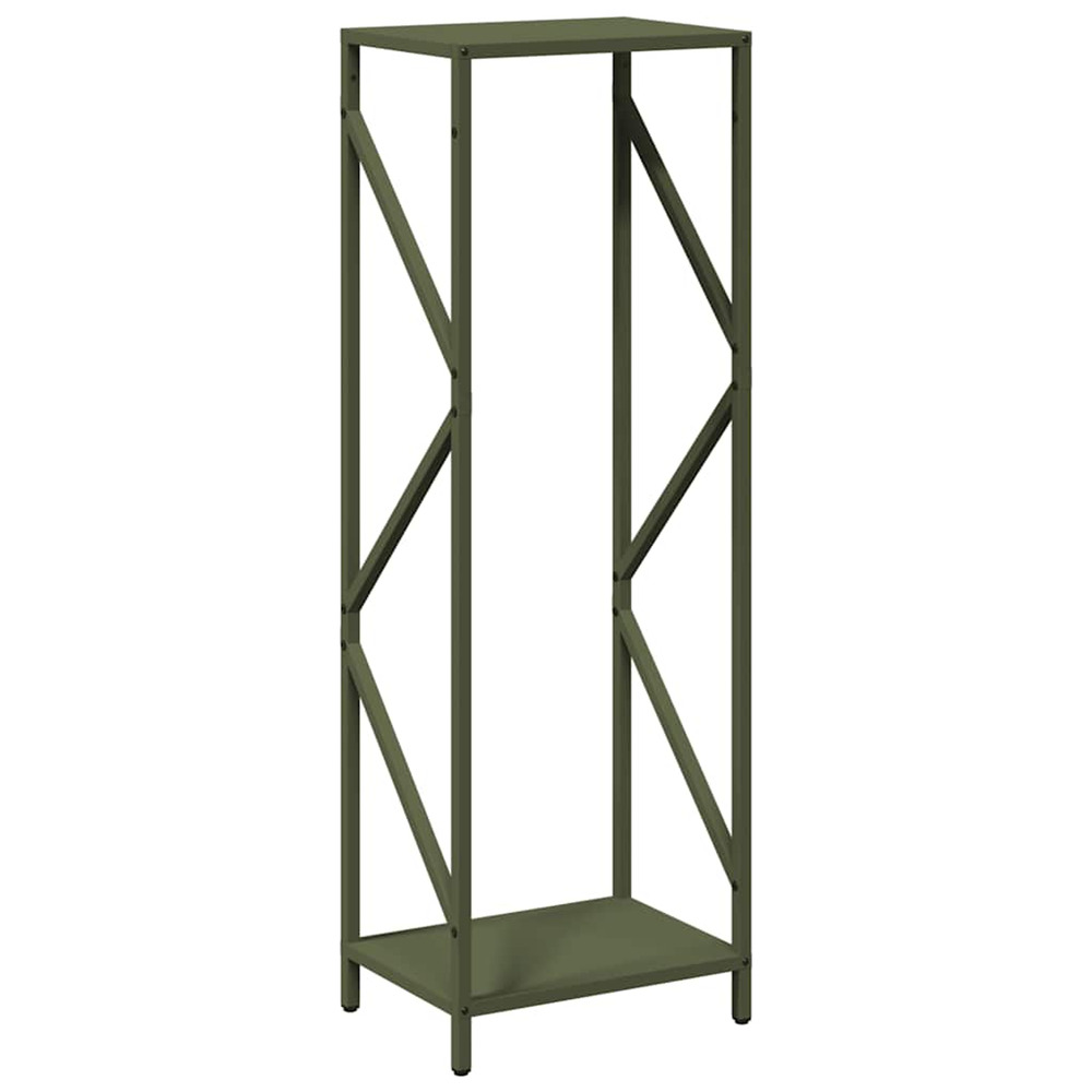 Portant de bois chauffage vert olive 34x25x100 cm