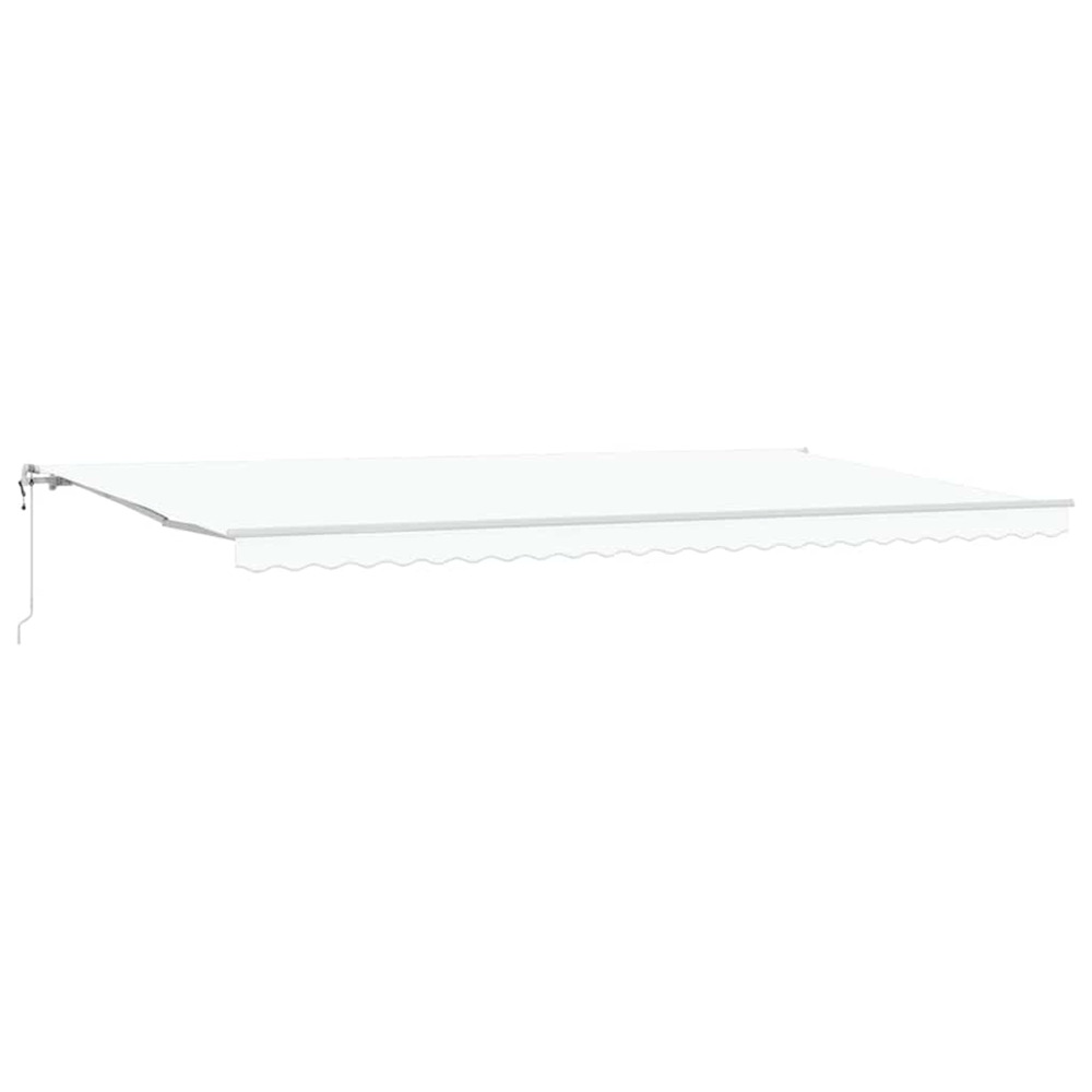Auvent rétractable blanc 600 × 350 cm tissu et acier