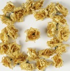 Têtes de rose artificielle x 24 or d 5 cm pour boule de rose - couleur: doré