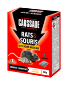 Caussade anti rats & souris - 140g - efficacité radicale - 7 sachets c