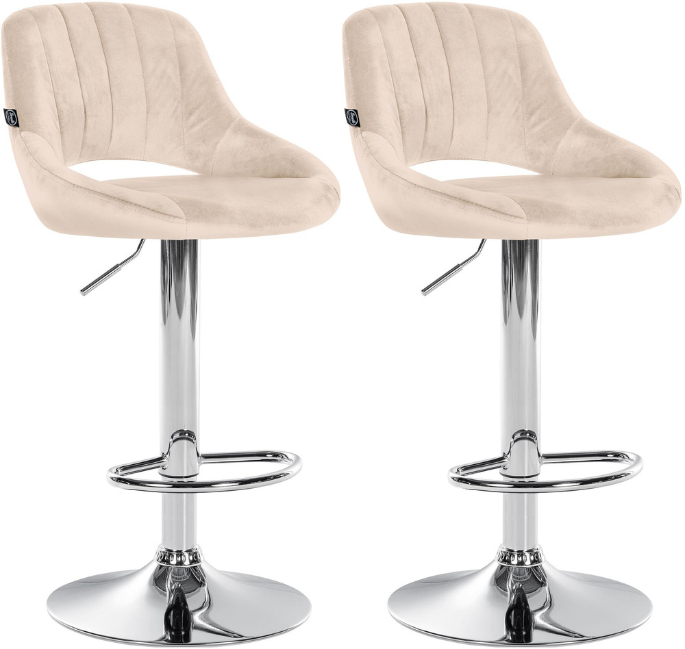 Lot de 2 tabourets de bar milet velours c