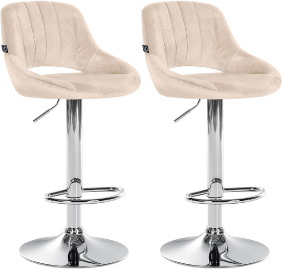 Lot de 2 tabourets de bar milet velours c