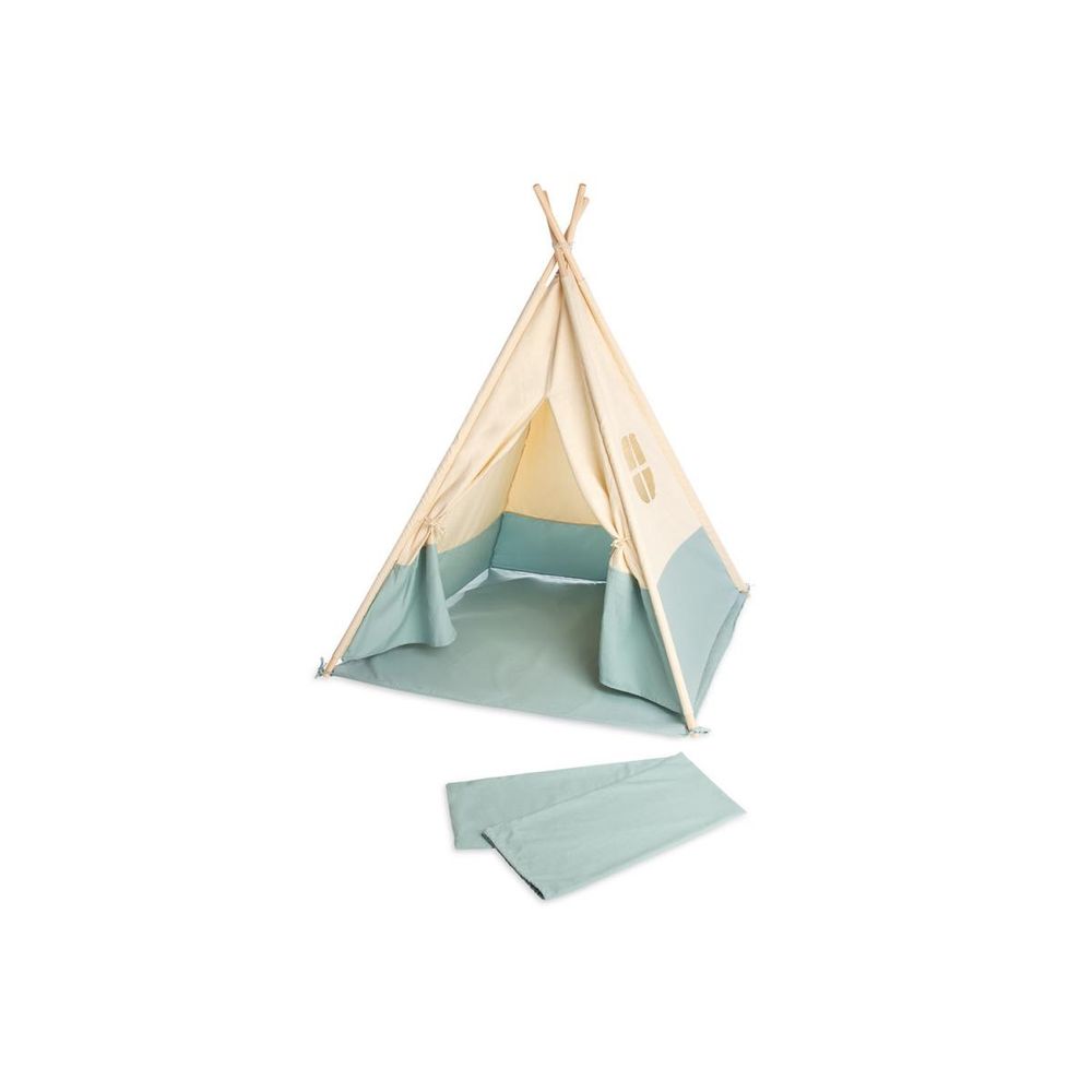 Tente 'tipi yuma' bicolore beige bleu