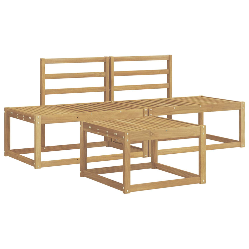 Ensemble de canapés d'extérieur 3 pcs blanc