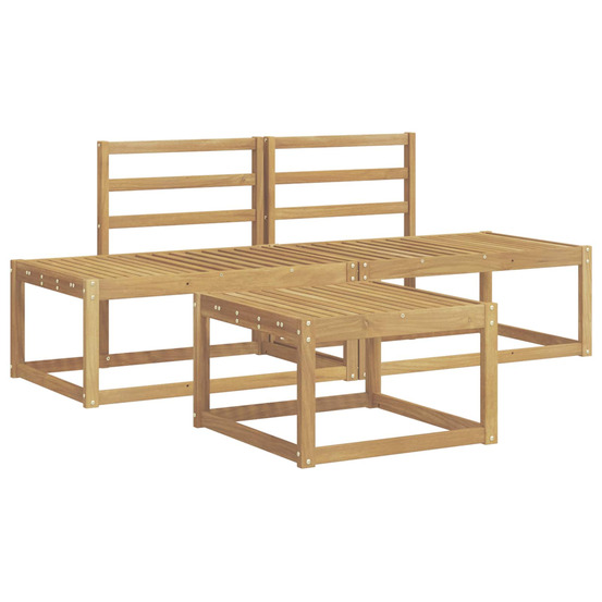 Ensemble de canapés d'extérieur 3 pcs blanc