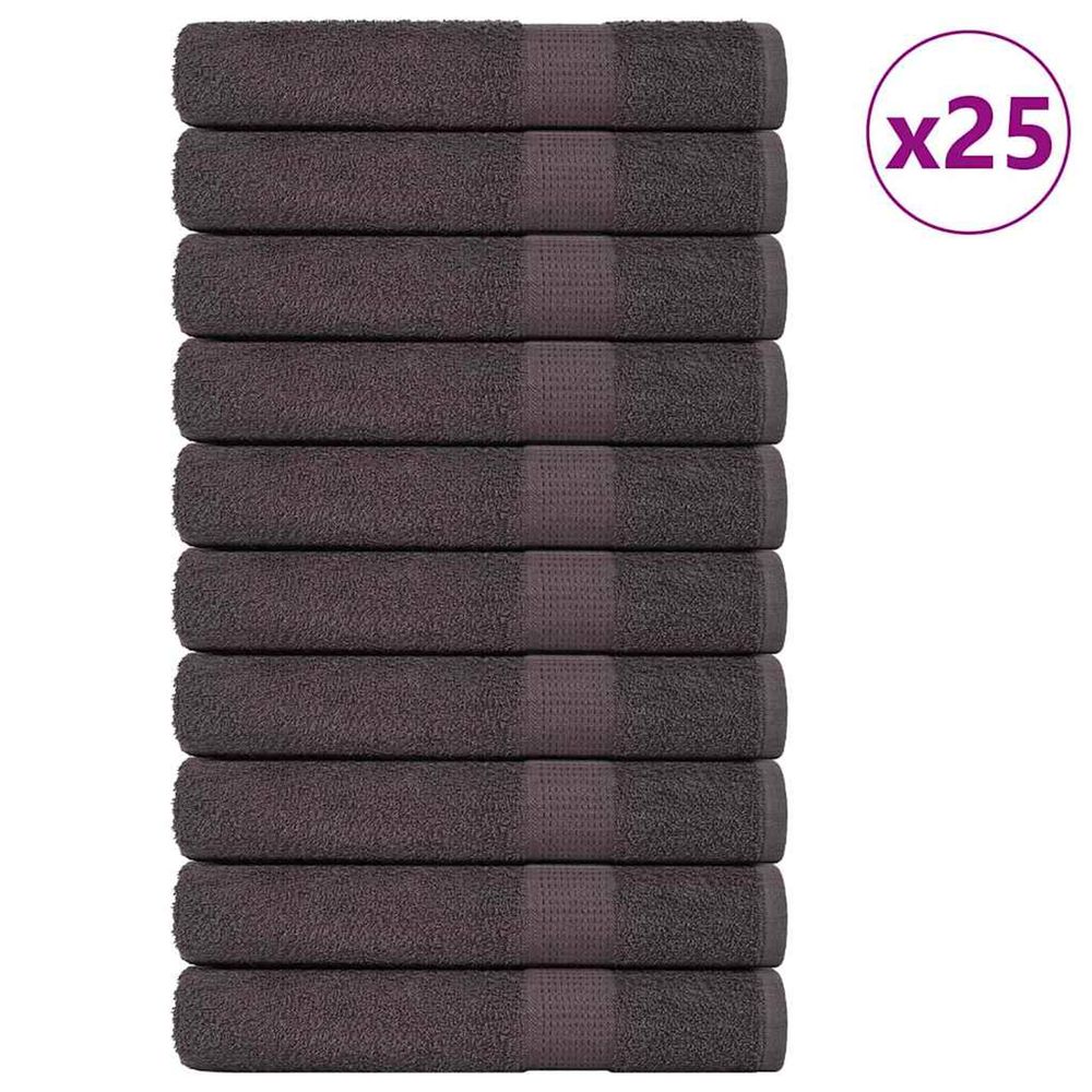 Serviettes de sauna frogn 25 pcs anthracite 80x200 cm 360 g/m²
