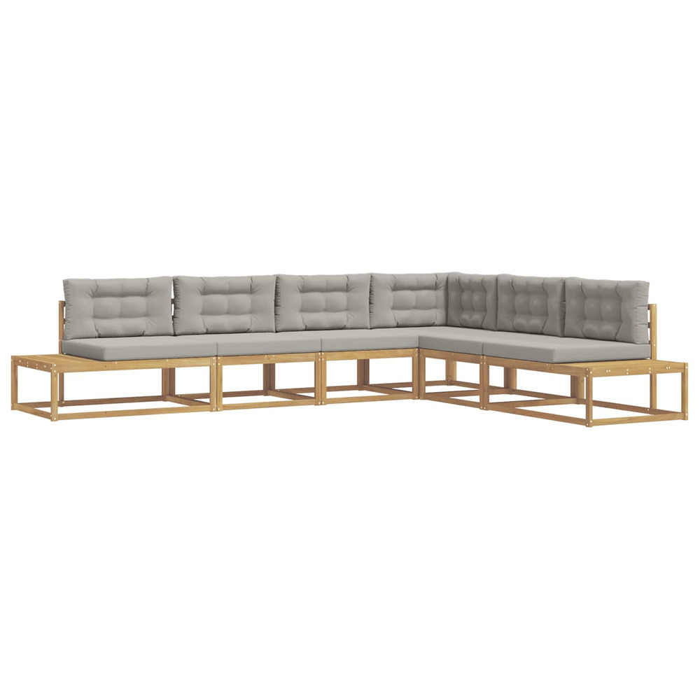 Ensemble de canapés d'extérieur blanc 357 x 198,5 x 73 cm