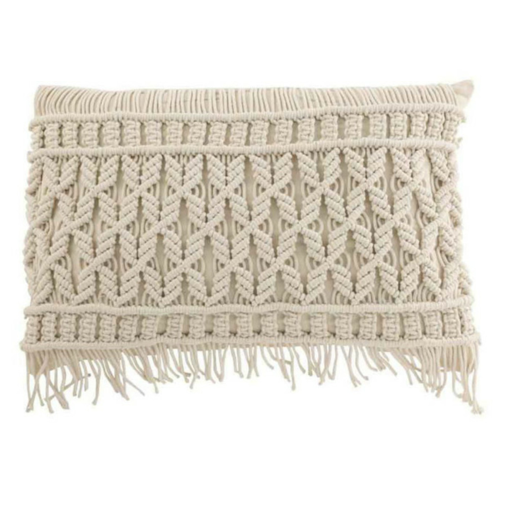 Coussin déco à franges 