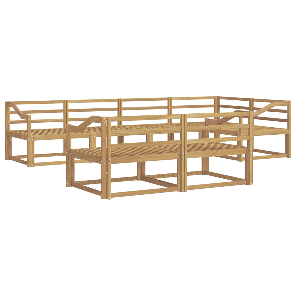 Ensemble de canapés d'extérieur 8 pcs blanc 325 x 166,5 x 73 cm