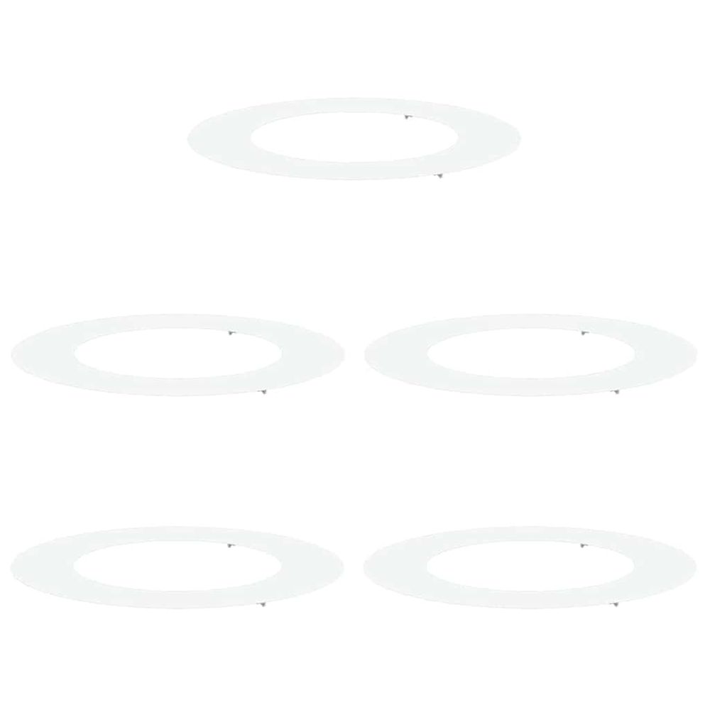 Adapté pour anneaux d'arbre plats 5 pc blanc ø50/80 cm acier