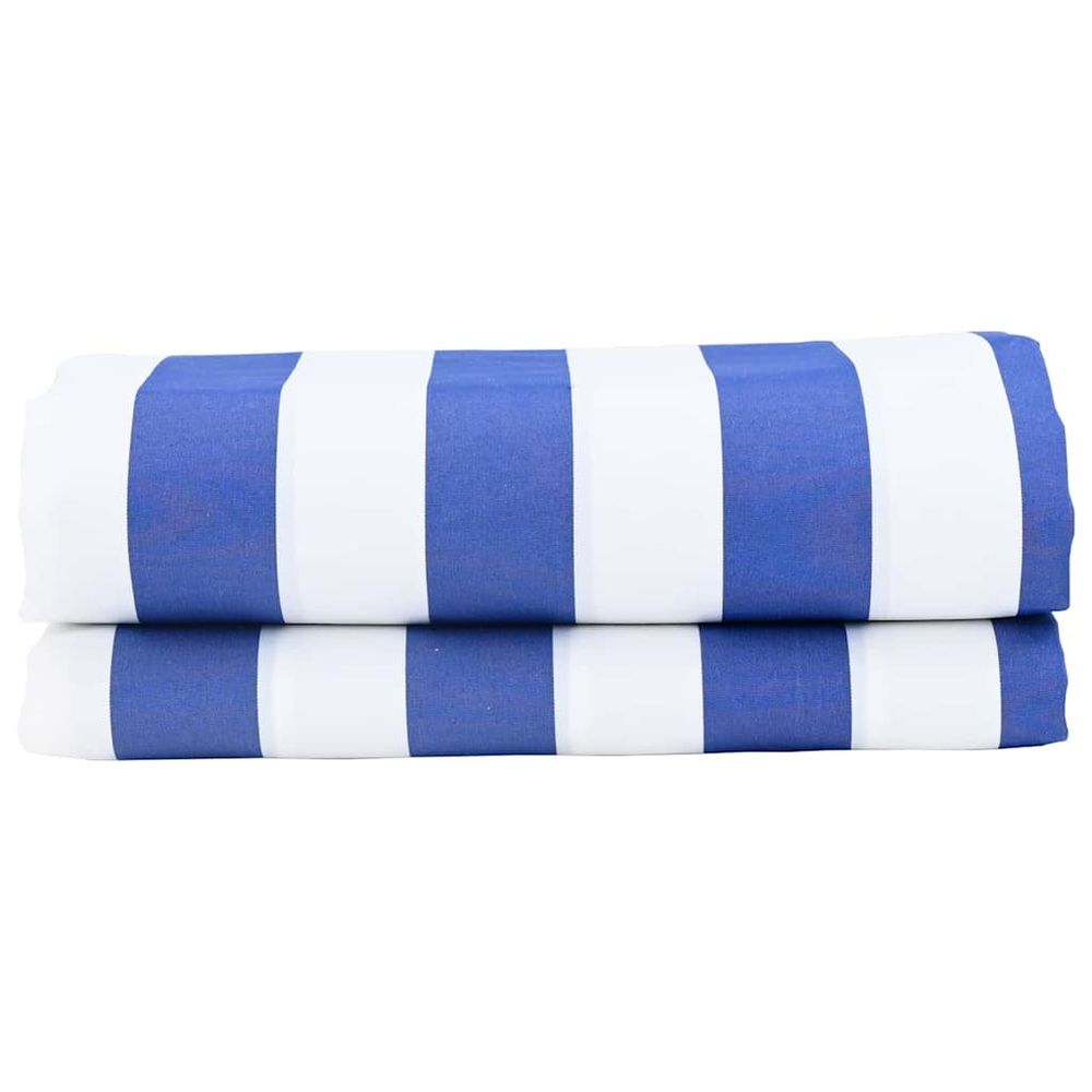 Toile de rechange pour auvent bleu et blanc 1000 x 160 cm