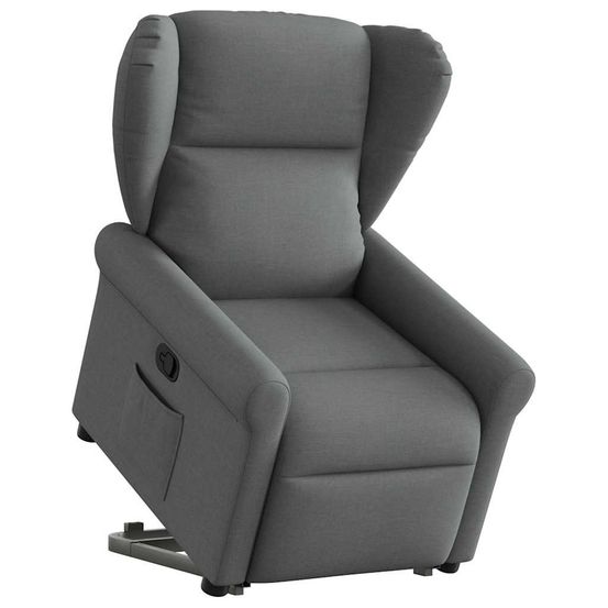 Fauteuil inclinable gris foncé tissu