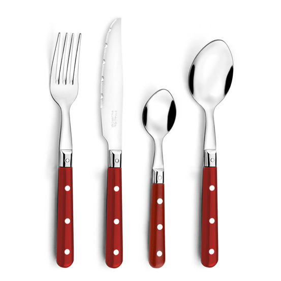 Bistro-club rouge - pot 24 couverts de table