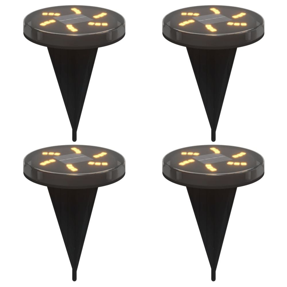 Lampes solaires de sol et piquets de sol extérieur 4 pcs