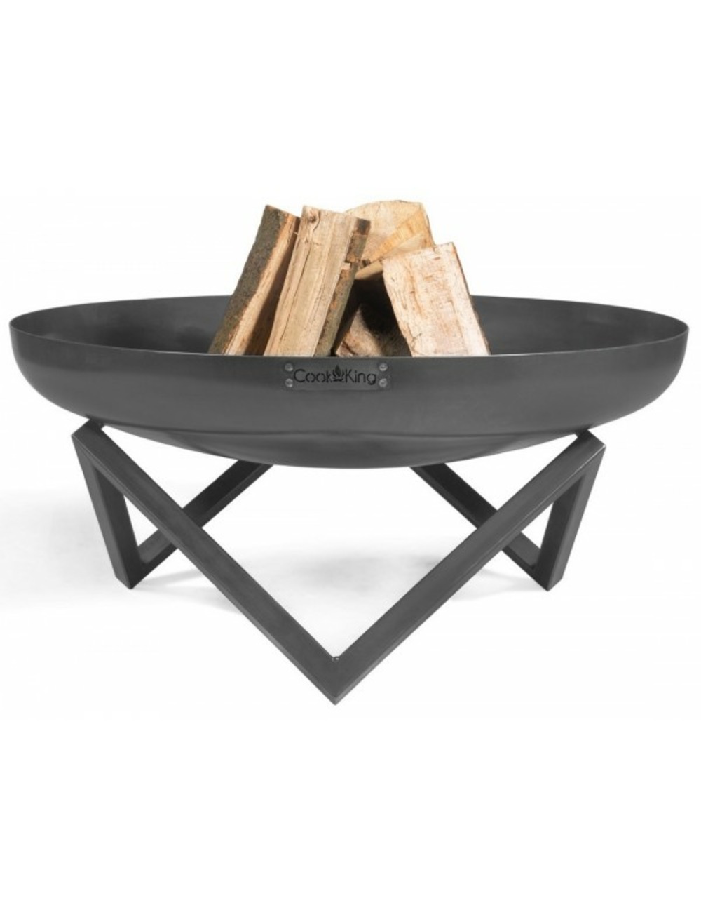 Brasero de jardin santiago en acier-noir-braséro seul-noir-ø 60cm--