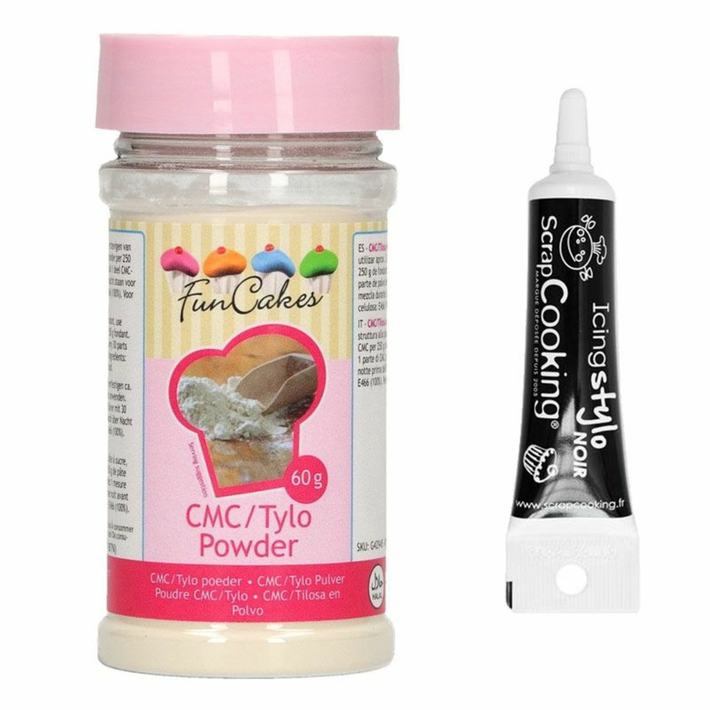 Poudre tylo cmc 60 g + stylo de glaçage noir