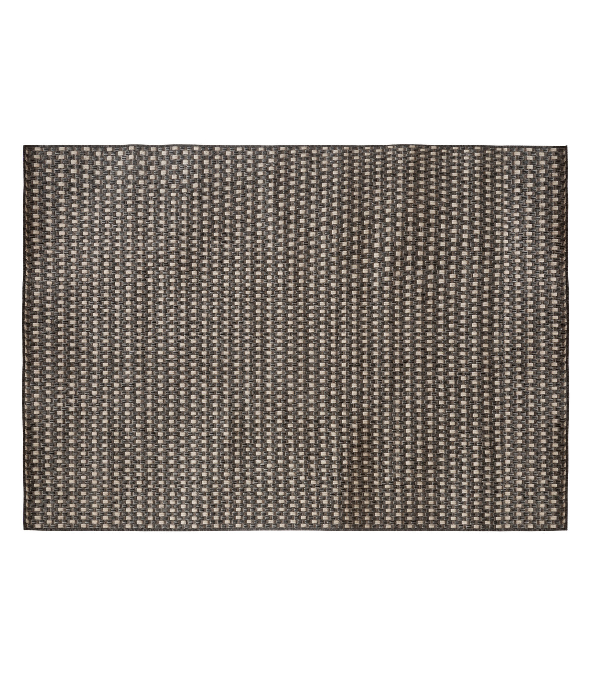 Tapis pour extérieur ou intérieur en polypropylène gris tissé en forme de croisillons 160 x 230 cm
