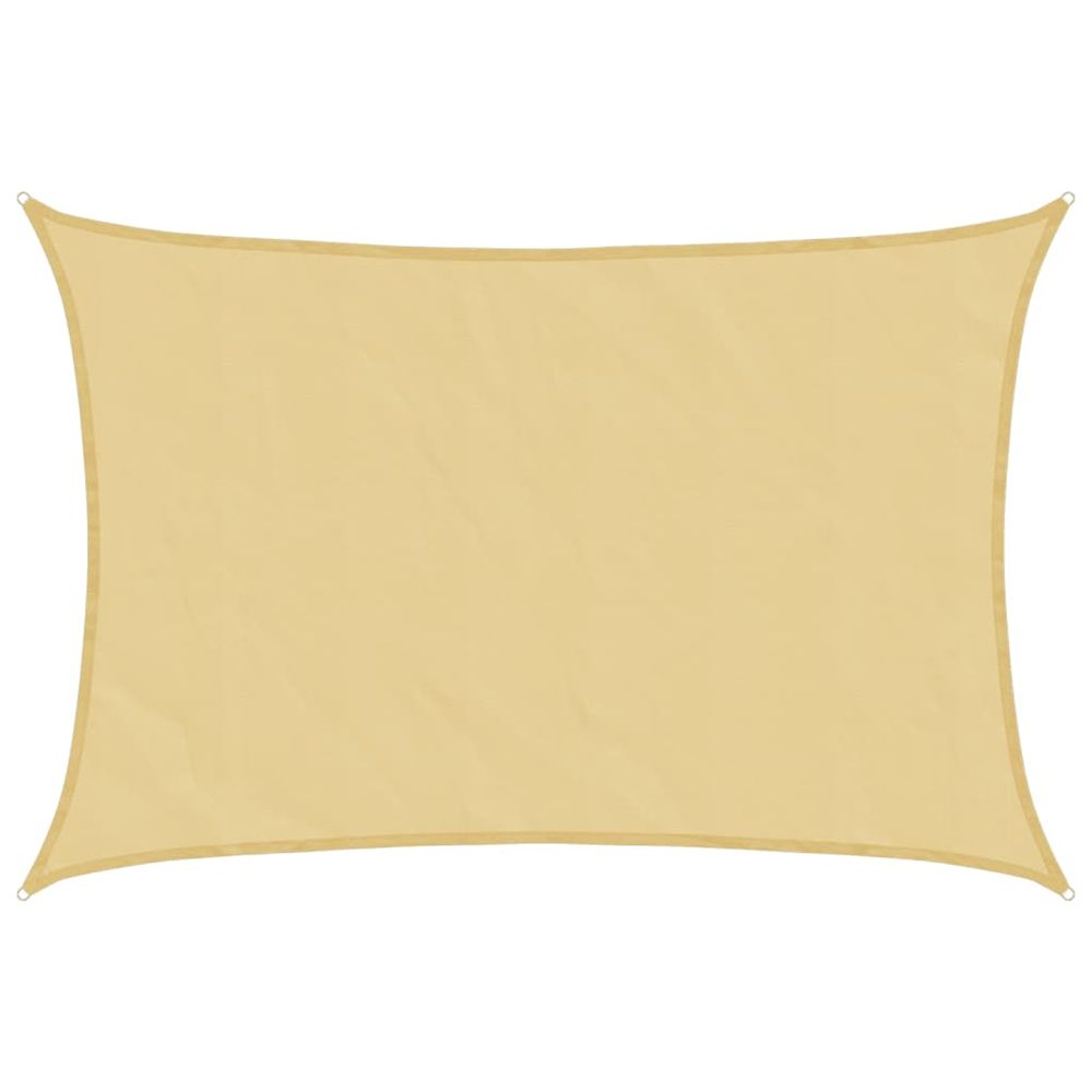Voile d'ombrage sable 5x4 m 100 % polyester oxford