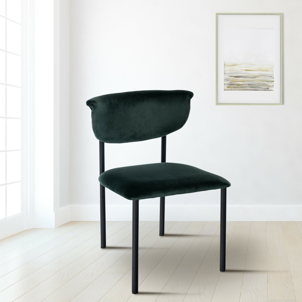 Chaise visiteur en velours gambell