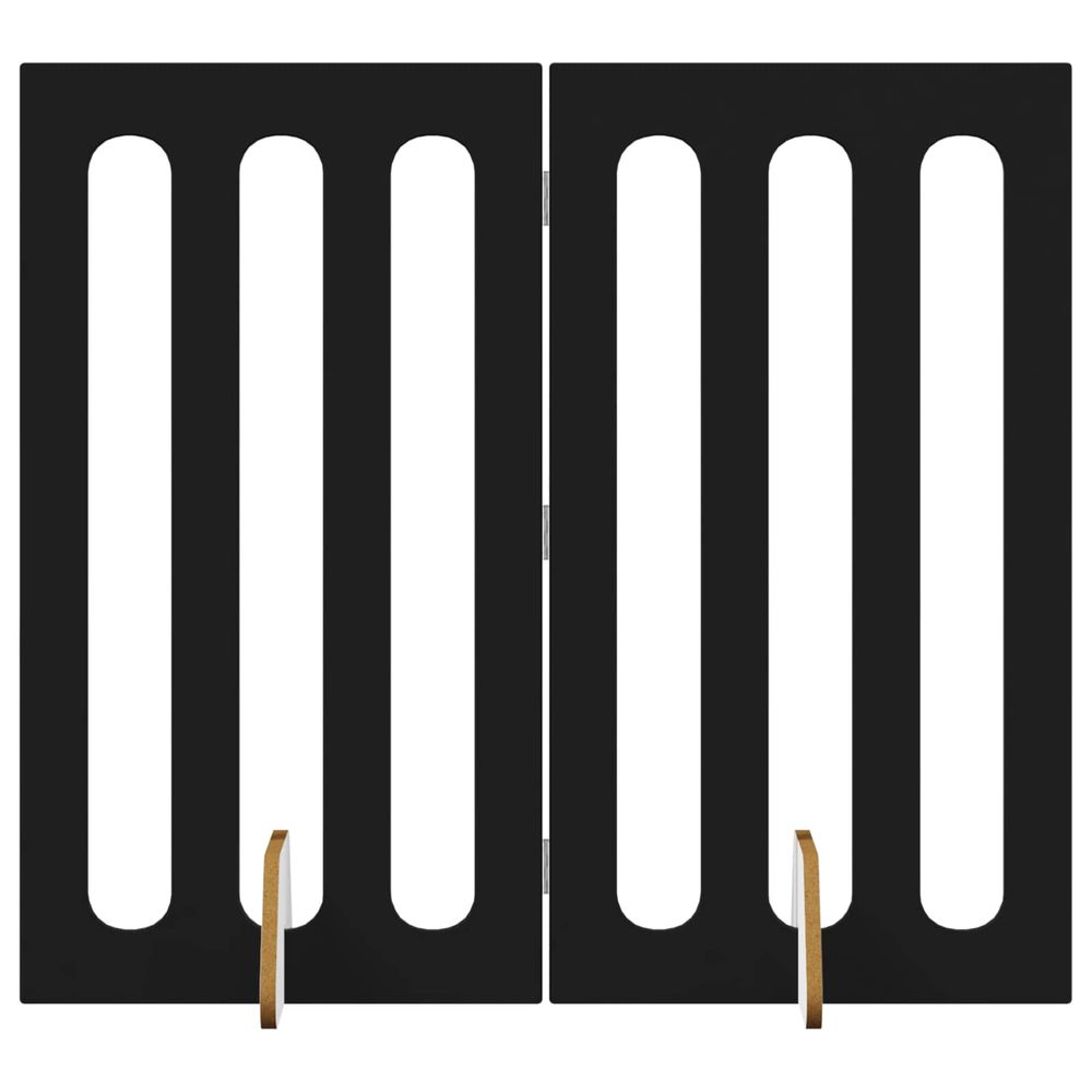 Clôture pliable pour animaux 2 pc chêne noir 100,5 x 38 x 90 cm