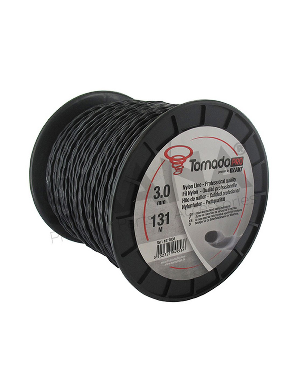Bobine fil nylon copolymère ozaki tornado - longueur: 131m, ø: 3,00mm.