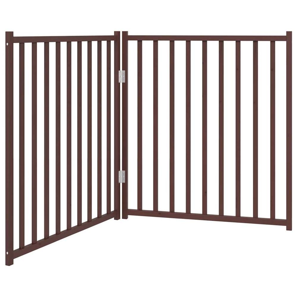 Barrière pour chien pliable 2 panneaux 160 cm bois sapin massif