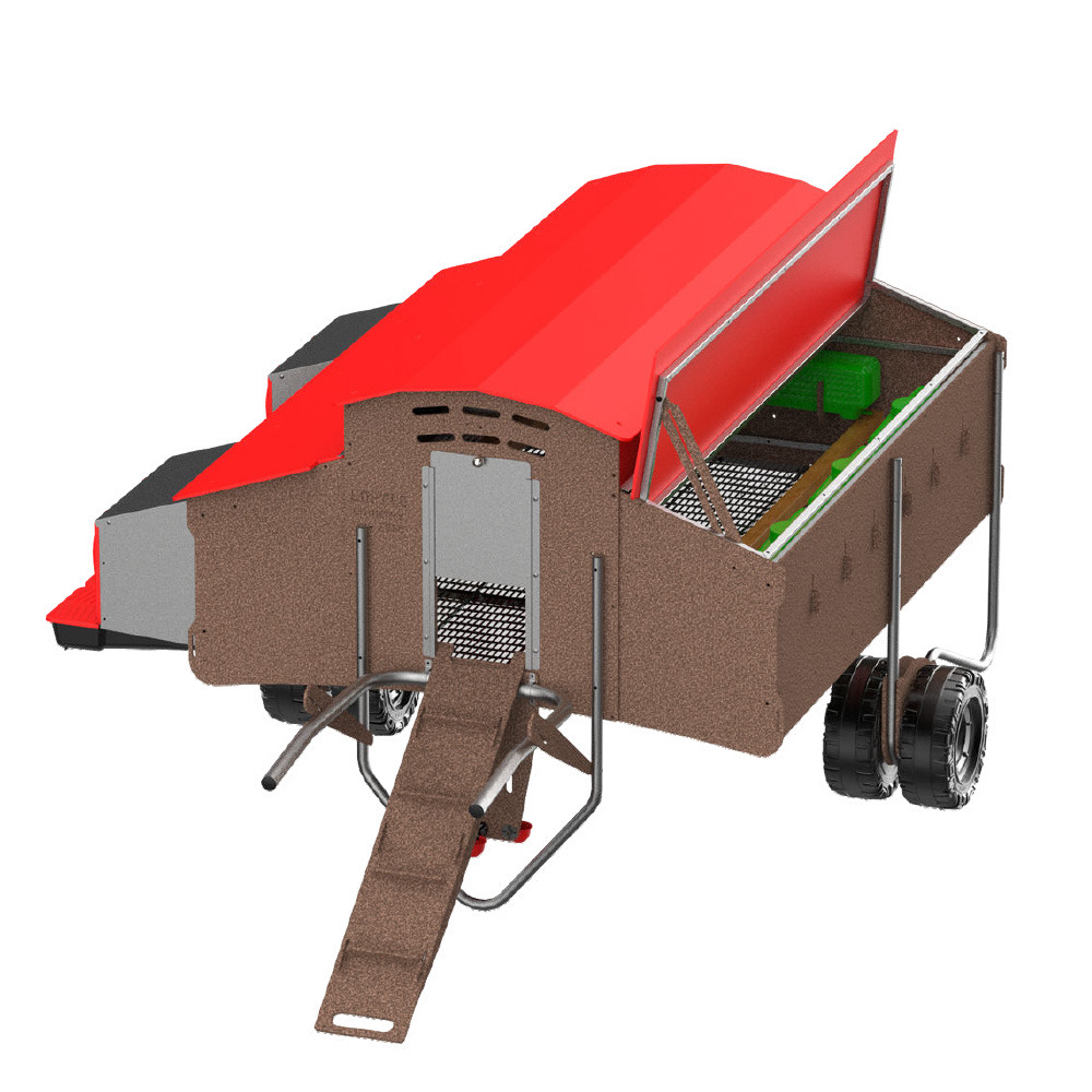 Poulailler mobile en plastique recyclé pour 30 poules